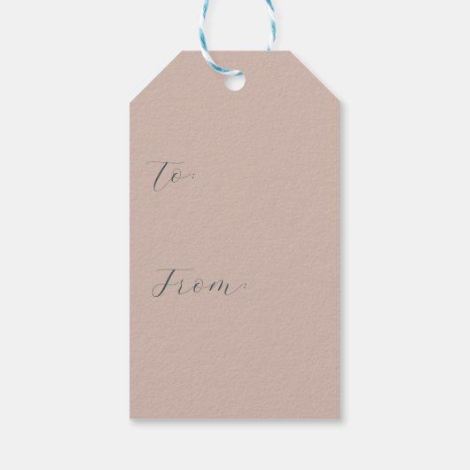 グリーンバモダンンタインハートビーズ ギフトタグ (裏面)