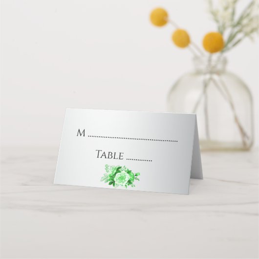 グリーンバラオンシルバー庭園の結婚式 プレイスカード (裏面)