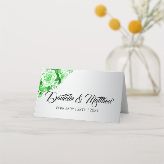 グリーンバラオンシルバー庭園の結婚式 プレイスカード (正面)