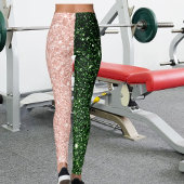 グリーンバラゴールデングリッタースパークルスパターンギフト レギンス