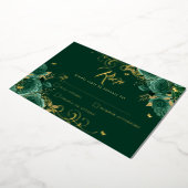 グリーンバラフローラ金ゴールドスワール金ゴールドキンセアニェラ 箔招待状 (回転した状態)