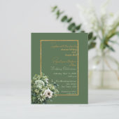 グリーンバラホワイトブーケバジェット結婚式招待状 (スタンド正面)