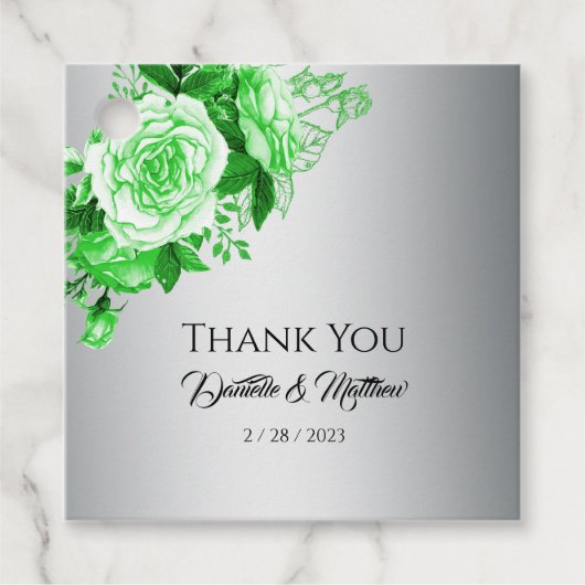 グリーンバラボタニカルエレガンスシルバー結婚ズ フェイバータグ (正面)