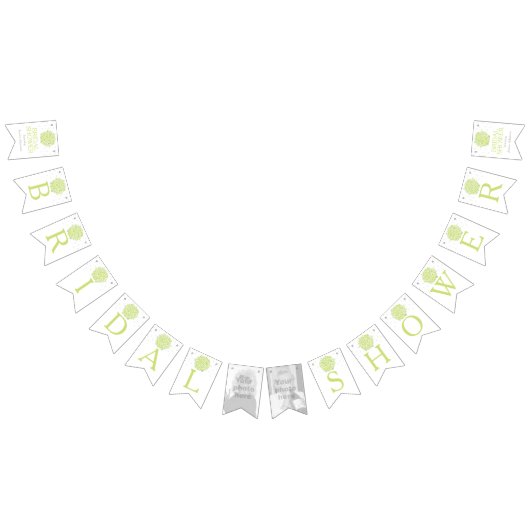 グリーンバラポシーブライダルシャワー写真のバンティング バンティングフラッグ (全)