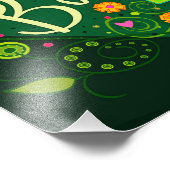 グリーンバランス感動的ハートフローラかわいらし フォトプリント            (角)