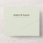 グリーンバラ結婚フローラテーマ オールインワン招待状 (裏面)