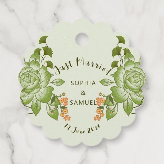 グリーンバラ結婚フローラテーマ フェイバータグ (裏面)