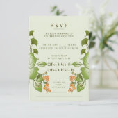 グリーンバラ結婚フローラテーマ 出欠カード (スタンド正面)