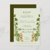 グリーンバラ結婚フローラテーマ 出欠カード (正面/裏面)