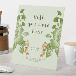 グリーンバラ結婚フローラテーマ 台座サイン