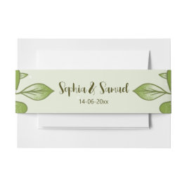 グリーンバラ結婚フローラテーマ 招待状ベリーバンド