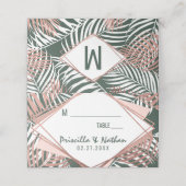 グリーンバラ金ゴールドトロピカルパーム葉ツリーズ プレイスカード (外部開封)