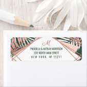 グリーンバラ金ゴールドトロピカルパーム葉ツリーズ ラベル (インサイチュ)