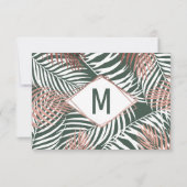 グリーンバラ金ゴールドトロピカルパーム葉ツリーズ 案内状 (裏面)