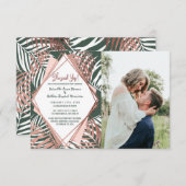 グリーンバラ金ゴールドトロピカルパーム葉ツリーズ 案内状 (正面/裏面)