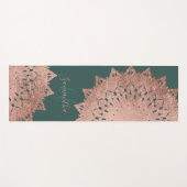 グリーンバラ金ゴールドボホマンダラモノグラム ヨガマット (正面(横))