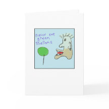 グリーンバルーンのグリーティングカード