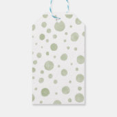 グリーンバルーンゾウ赤ちゃんシャワーありがとう ギフトタグ (裏面)