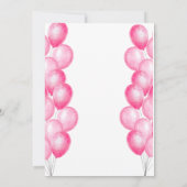 グリーンバルーンベビーシャワー招待状 招待状 (裏面)