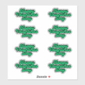 グリーンバレンタインデーフォント大ステッカーシート シール (シート)