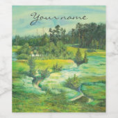 グリーンバレーの水彩画 ワインラベル (シングルラベル)