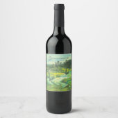 グリーンバレーの水彩画 ワインラベル (正面)
