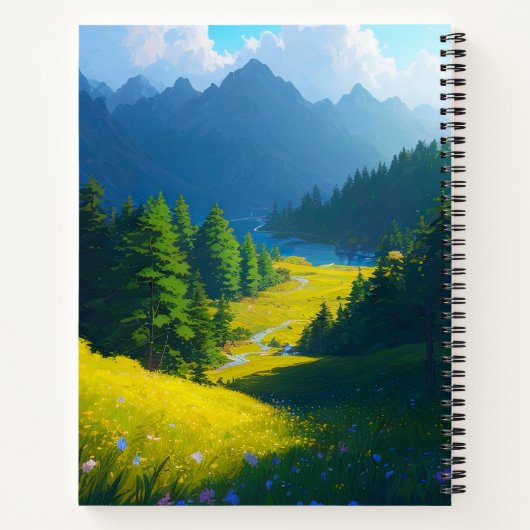 グリーンバレーの美しいを受け入れる ノートブック (裏面)