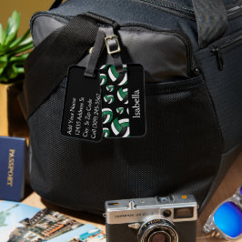 グリーンバレーボールのスポーツパターン ラゲッジタグ