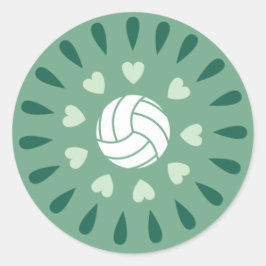 グリーンバレーボール万華鏡のように千変万化するパターンパターン ラウンドシール