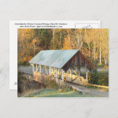 グリーンバンクズホローカバーブリッジダンビルバーモント ポストカード (正面/裏面)