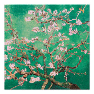 グリーンバンゴッホアーモンドの花 ポスター