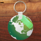 グリーンバンドエイド地球 キーホルダー (正面)