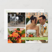 グリーンバンドモダン3フォトモンタージュありがとう ポストカード (正面/裏面)