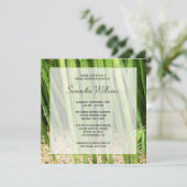 グリーンバンブーのアジアン ブライダルシャワー 招待状 (スタンド正面)