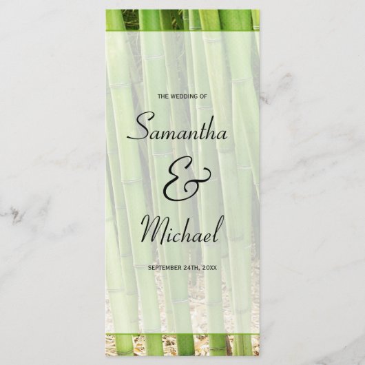 グリーンバンブーアジア結婚式 プログラム (正面)