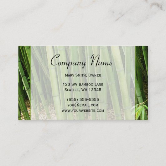 グリーンバンブーアジア 名刺 (正面)