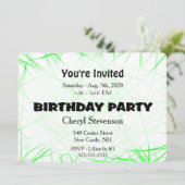 グリーンバースデーパーティーへの招待 招待状 (スタンド正面)