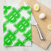 グリーンバーツ฿タイ通貨฿ キッチンタオル (四つ折り)