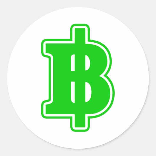 グリーンバーツ฿タイ通貨฿ ラウンドシール (正面)