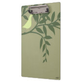 グリーンバードがグリーンブランチに止まる クリップボード (左)