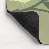 グリーンバードがグリーンブランチに止まる マウスパッド (コーナー)