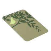 グリーンバードがグリーンブランチに止まる マグネット (右側)