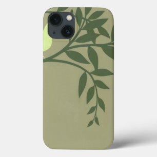 グリーンバードがグリーンブランチに止まる iPhone 13ケース