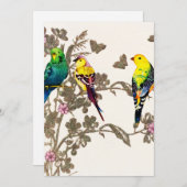 グリーンバードフローラウォーターカラーシルバーグリッター シーズンカード (正面/裏面)