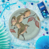 グリーンバードヴィンテージ日本のファインアート紙プレート ペーパープレート (パーティー)