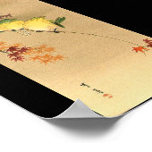 グリーンバード日本ののカエデの木c.1800s ポスター (角)