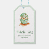 グリーンバード男女兼用ベイビーシャワーありがとう ギフトタグ (正面)