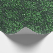 グリーンバーラップダマスク ラッピングペーパー (角)
