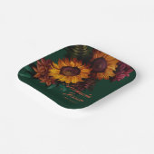 グリーンバーンオレンジフローラ結婚披露宴 ペーパープレート (傾斜あり)