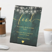 グリーンバ素朴ーン木弦ライトフードメニュー 台座サイン (インサイチュ)